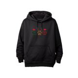 Merch&ice Geyik Patileri 3lü Yılbaşı Baskılı Unisex Hoodie Siyah 2XL