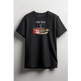 Merch&ice Hard Rock Önü Baskılı Unisex Tişört Siyah L