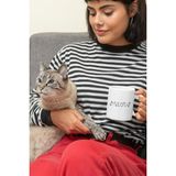 Merch&ice Kedili Tasarım Baskılı Kupa - Meow Beyaz