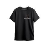 Merch&ice Merry Christmas Geyik Silüeti Yılbaşı Baskılı Unisex T-shirt Siyah L