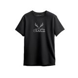 Merch&ice Merry Christmas Geyik Yılbaşı Baskılı Unisex T-Shirt Siyah L