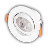 Mercora Tech 1 Adet Cata Ct 5204 Akik Beyaz Kasa 7W Sıva Altı LED Spot Beyaz Işık 6400K - Çok Renkli