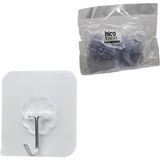 Mercora Tech Askı 10PCS Tekli Metal Uçlu Mika Kristal Pls. Tabanlı Şeffaf Pvc Yapışkanlı Montaj BX40 - Çok Renkli