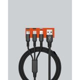 Mercora Tech Çoklu USB Şarj Kablosu – 1,2m Hızlı Şarj, 3A Güçlü Akım - Çok Renkli