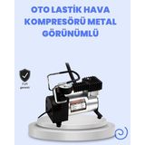 Mercora Tech Dc 12V Metal Hava Kompresörü Araç Lastik Şişirme 35L/DK - Çok Renkli