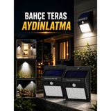 Mercora Tech Solar Lamba Giriş, Bahçe Yol Avlu Hareket Sensörlü LED - Çok Renkli