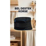 Mercora Tech Unisex Ortopedik Ayarlanabilir Nefes Alabilir Bel Destek Korsesi - Çok Renkli