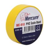 Mercure Elektrikçi Bandı Sarı İzole Elektirik Bant Bandı 9 Metre