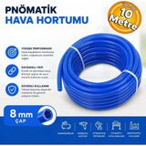 Mercure Mc8-10 Poliüretan Mavi Hava Hortumu 8 mm 10 Metre Pnömatik Hortum