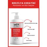 Mercure Saç Düzleştirici Keratin Bakımı Brezilya Fönü 750ml Kokusuz-Dumansız Evde Uygulama