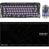 Mercury V60 Kablolu Manyetik Gaming Ingilizce Q Klavye, x Air Kablosuz Optik Mouse ve Mousepad Oyuncu Seti, Onyx Crystal - Çok Renkli