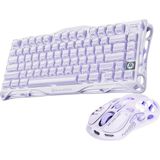 Mercury V75 Hall Effect, Rapid Trigger 8.000 Hz Kablolu Manyetik Klavye + M1 Pro 26.000 Dpı Rgb Kablosuz Mouse Oyuncu Seti, Lavender Purple - Çok Renkli