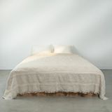 Mercy Jakarlı Çift Kişilik Yatak Örtüsü - Bej - 230 x 240 cm