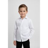 Merdia Kids Erkek Çocuk Uzun Kol Beyaz Gömlek - 001 - Beyaz - 10 Yaş