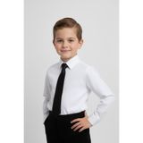 Merdia Kids Erkek Çocuk Uzun Kol Beyaz Gömlek ve Siyah Kravat Takım