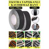Merdiven Kaydırmaz Bant 25Mm 2 Adet 5 Metre Zemin Kaymaz Band 2.5 Cm Yapışkanlı Basamak Mermer Beton Fayans Ayakkabı