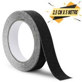 Merdiven Zemin Kaydırmaz Bant Yapışkanlı Kaymaz Bant Siyah 2.5 cm x 5 METRE