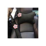 merdümek Sweet Bloom Emniyet Kemeri Aksesuarı ve Araç boyun yastığı set pembe