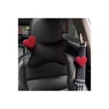 merdümek Teddy heart Emniyet Kemeri Aksesuarı ve Araç boyun yastığı set kırmızı