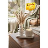 Merely Sare Lumina Modern 3'lü Dekoratif Obje Seti - El Yapımı İskandinav Tarzı 3 Parça Hediyelik Set