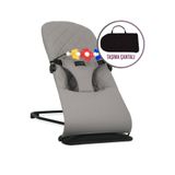 merfbaby Cotton Oyuncaklı Ana Kucağı - Gri - TAŞIMA ÇANTALI
