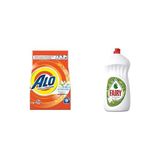 Merfi Store 3 kg Kar Çiçeği Ferahlığı Beyazlar ve Renkliler Hızlı Çözülme Toz Deterjan & Fairy Sıvı Bulaşık Deterjanı Elma Kokulu, 1500 ml