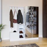 Merfi Store White Vestiyer Portmanto Ayakkabılık Aynalı - secenek