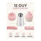 MERGAF Krema Duyu ve Pasta Süsleme Ucu + 2 Adet Şanti Torbası NO: 1E
