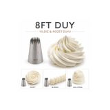 MERGAF Krema Duyu ve Pasta Süsleme Ucu + 2 Adet Şanti Torbası NO: 8FT