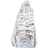 MergenShoes 0330 Beyaz Siyah Dikişli Kadın Spor Ayakkabı