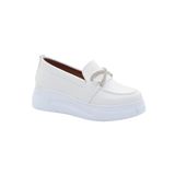 MergenShoes BF0985 Yüksek Taban Beyaz Kadın Günlük Ayakkabı