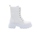 MergenShoes BF183 Beyaz Bağcıklı Fermuarlı Kadın Bot