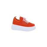 Mergenshoes Cmf Turuncu Günlük Triko Kalın Taban Kadın Spor Ayakkabı