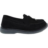 MergenShoes G058 Siyah Süet Kauçuk Taban Kadın Günlük Ayakkabı