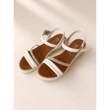 Mergenshoes Srg S29 Bej Günlük Taşlı Kadın Sandalet Ayakkabı - 0S-Bej