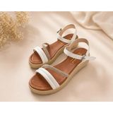 Mergenshoes Srg S29 Beyaz Günlük Taşlı Kadın Sandalet Ayakkabı - 000Beyaz