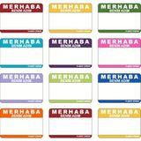 Merhaba Benim Adım Şeklinde Çocuk Isim Etiketi – Defter, Kitap, Çanta Için Renkli Kuşe Sticker