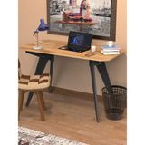 Merhaba Mobilya Çalışma Masası V Ayak - 120 x 60 cm - Meşe - Beyaz