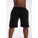 Meri Erkek Pamuklu Penye Şort Regular Fit Şort Siyah SRT01 - 2XL