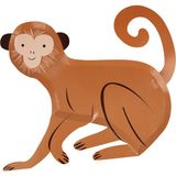 Meri Meri Maymun Temalı 8'li Kağıt Parti Tabağı - Standart