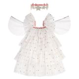 Meri Meri Sequin Tulle Angel Costume 3 4 Years Payetli Beyaz Elbise