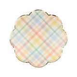 Meri Meri Spring Plaid Dinner Plates S 8'li Bahar Yeri Tabaklar