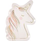 Meri Meri Unicorn Temalı Büyük Boy 8'li Kağıt Parti Tabağı - Standart