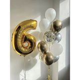 Meri Parti 6 Yaş Rakam Balon 6 Yaş Folyo Balon Doğum Günü Krom Balon ve Lateks Balon Konsept Doğum Günü