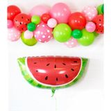 Meri Parti Karpuz Folyo Balon Temalı Yaz Parti Konsept Canlı Renklerde Lateks Balon Folyo Balon