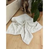 Meriç Bebe El Örgüsü Kare Desenli Astarlı Unisex Kalın Bebek Triko Battaniye 85x95 cm