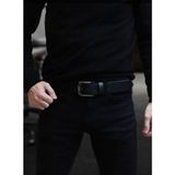 Meriç Erkek Kemer 3,5 cm %100 Deri - 120 cm - 000-Siyah