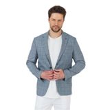 Merillon Erkek Lacivert Ekose Polyviskon Kumaşlı Spor Blazer Ceket Lacivert 50