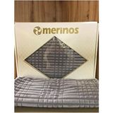 Merinos 3 Parça Gri Battaniye Seti Kırışmaya Dayanıklı Polyester 220 x 240 cm Düz Desen