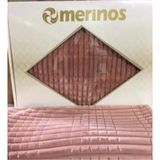 Merinos 3 Parça Pembe Desenli Çift Kişilik Battaniye Seti 220 x 240 cm Polyester Kumaş
